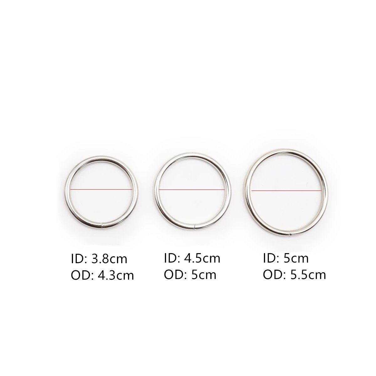SM Silicone Metal Cock Ring Sex Bondage Toy Rubber Ring SM Device Silicone Loop Sex Toy Penis Ring