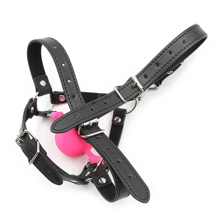 Adult Products Breathable Silicone Harness Mouth Gag With Nose Hook Sex Toy