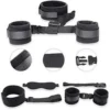 Adjustable Bondage Restraints Set Neck to Wrist Behind Back Handcuffs Collar With Blindfold