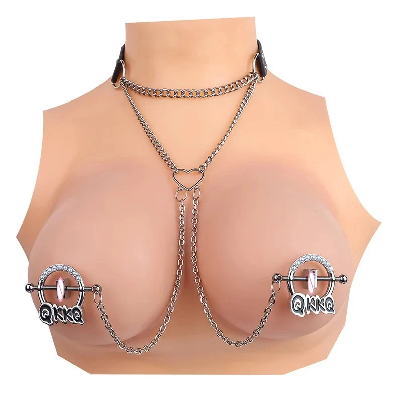 5 Style Bondage Collar Nipple Clamp Set,Non-Piercing Metal Nipple Clips Nipple Clamps Breast Clip Leather Collar