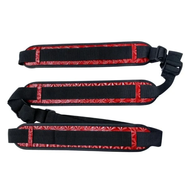 Erotic Sexy Products Split Open Leg Diamond Pattern Leather Belt With Eye Mask Bondage Set for Women