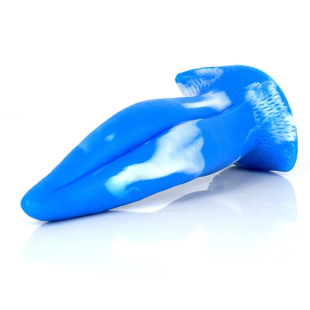 8 inch Evil's Tongue Shaped Dildo Fantasy-Inspired Licking Tongue Dildo Flexible Silicone Sex Toy for Couples