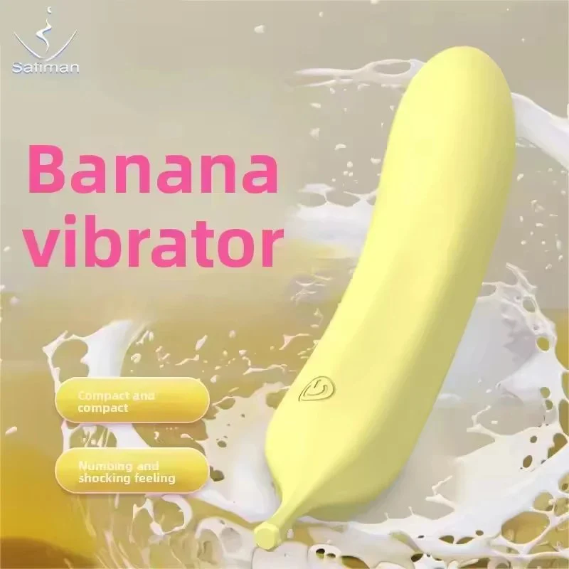 All-inclusive rubber banana vibrator liquid silicone massager G-spot stimulation massage masturbation device couple fun