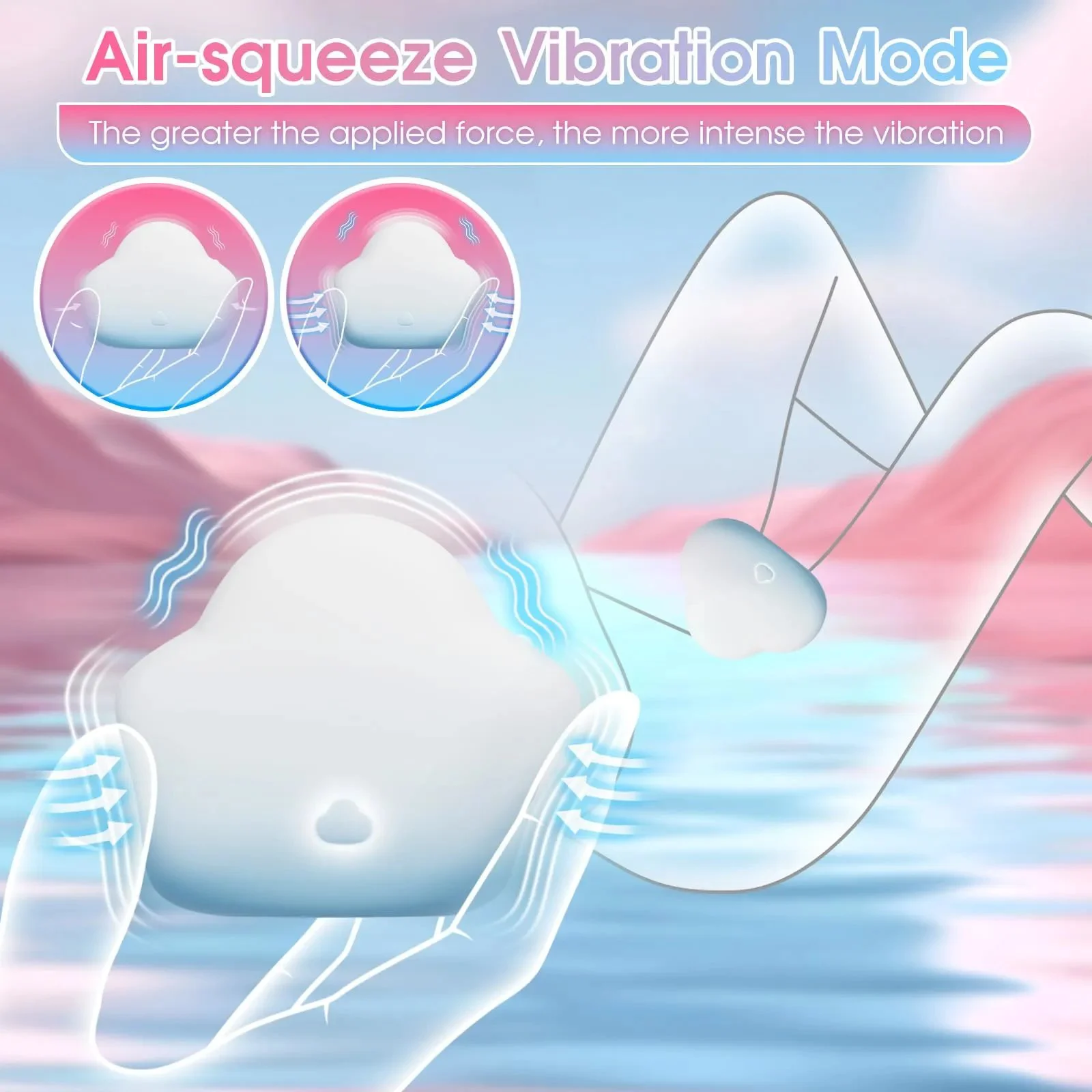 Air Pulse Mini Vibrator Female Masturbation Clitoral Stimulator Squeeze Activated Smart Massager Small G Spot Vibrator for Woman