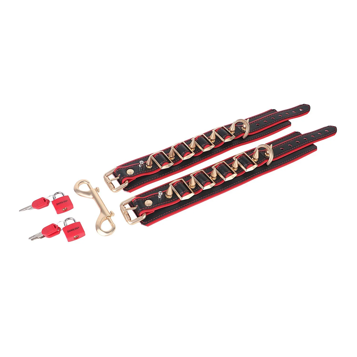 Adjustable Handcuffs Wrist Ankle Bracelet Adult Plush PU Leather Bondage Fetish Handcuffs Kit Cuff Restraint Set Sex Toy