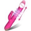Telescopic Dildos Rabbit Vibrator G Spot Masturbator Clitoris Stimulator Adult Sex Toys for Women