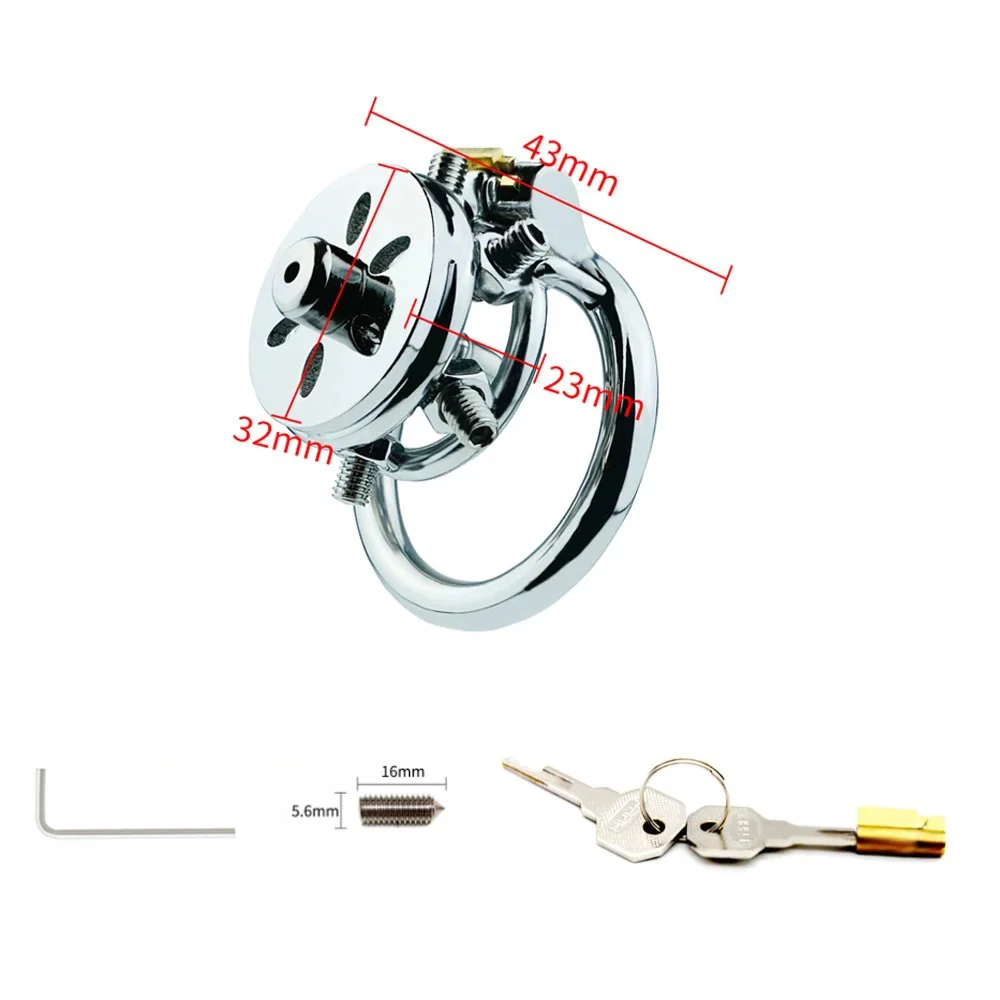 Total High 23mm 304 Stainless Steel Chastity Male Cage Device Block Glans up Bondage Gear1