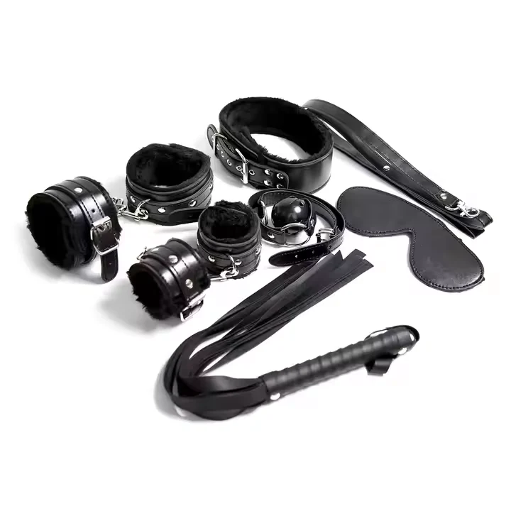 Fun 10 Adult Bondage Sex Toy Hands and Feet Handcuffed Whip for Sex Supplies Training and Flirting