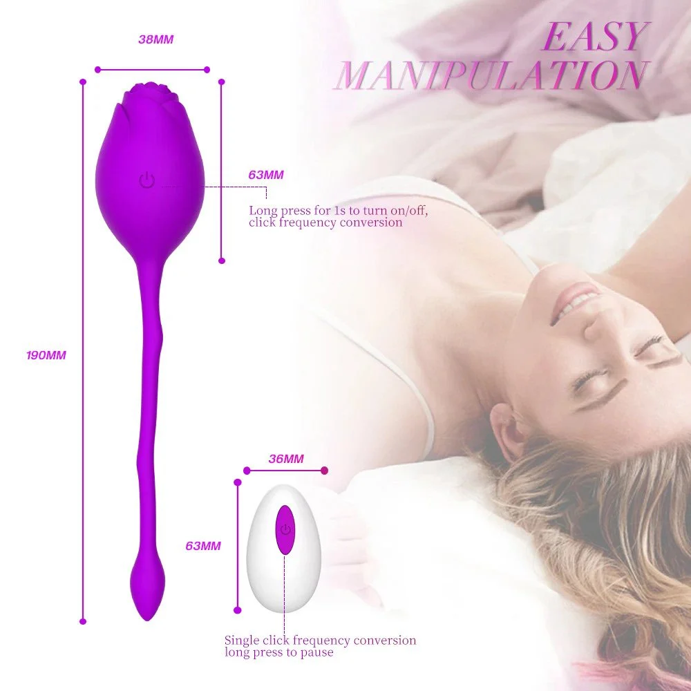 Silicone Vibrating Love Egg for Woman Vagina Pussy Remote Control Sex Toys Female Fun for Couple Rose Vibrator