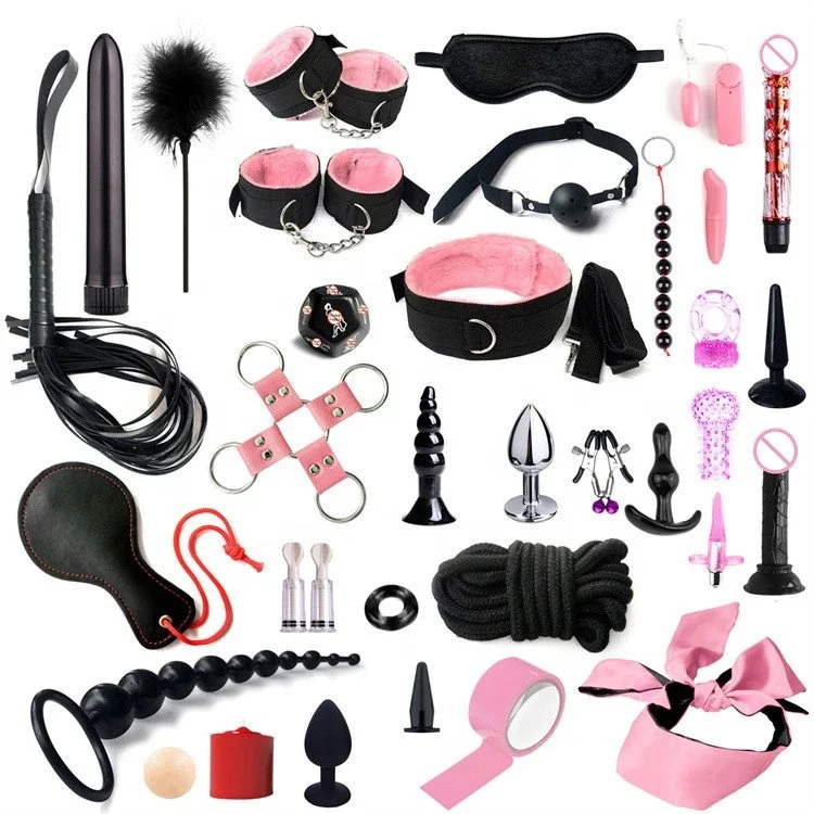 Adult Toys Sexual Products 35PCS Jewel Anal Plug Kit Tool Restraint Bondage Set With Sex Toys