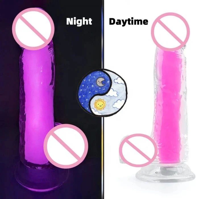 Adult Sex Toys Luminous TPE Soft Dildos for Women Liquid Silicone Glow in the Dark for Masturbation