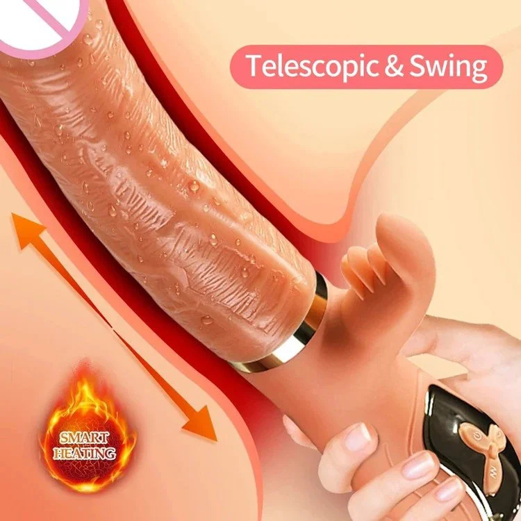 Automatic With Heating Telescopic Swing Dildo Tongue Lick Vibrator Adult Sex Toys for Women