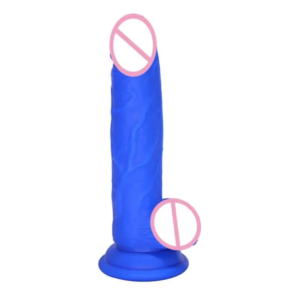 Multiple Colors Blue Realistic Big Dildo Penis Simulation Liquid Silicone Dildo for Women Masturbation Female Adults Sex Toys