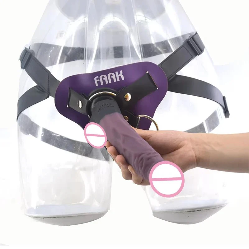 Genuine Leather Bondage Sex Toys Realistic Silicone Dildo Wear Pants Penis Anal Plug g Spot for Female Homosexual love