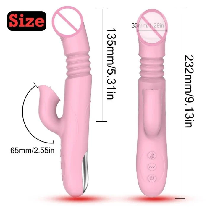 USB 7 Frequency Dual Motor Rabbit Vibrator Rose Sex Toys for Women G-Spot Clitoris Stimulation Dildo Vibrator Intense Vibrations