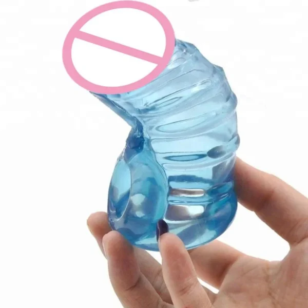 Soft Cock Sleeve Male Sex Toy Penis Sleeve TPR Chastity Cage