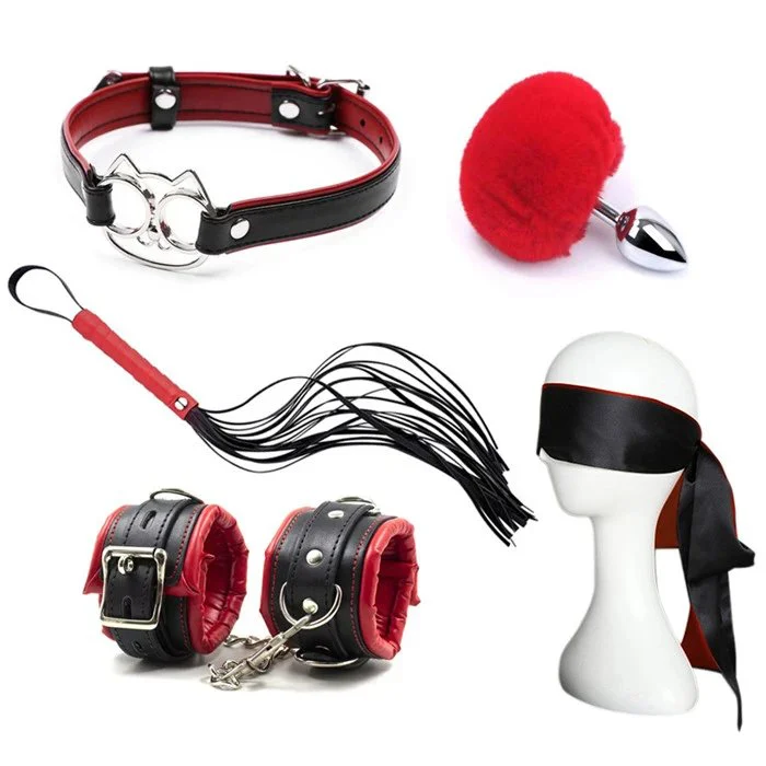 Leather Bondage Gear Set Table Accessories for Game Restrictions