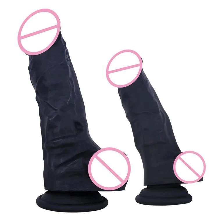 Adult Products Soft Huge Realistic Black Silicone Dildo Sex Toys for Women