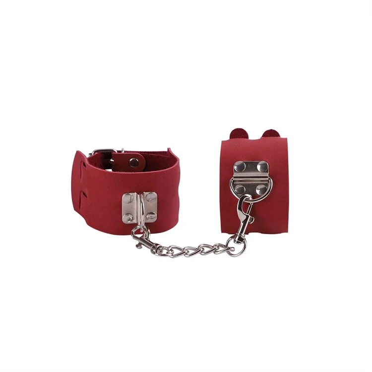 Best Price Game Restraint Fetish Kit 5PCS Red Erotic Sex Toys Bondage Set Leather