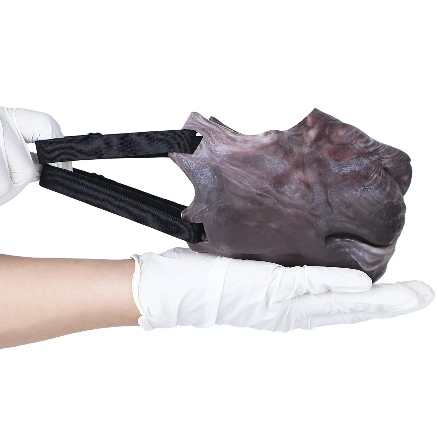 Beast-Face Half Mask Tamed Beastskin Texture Adult Fetish Mask Designed for Pup Play Pet Play Roleplay