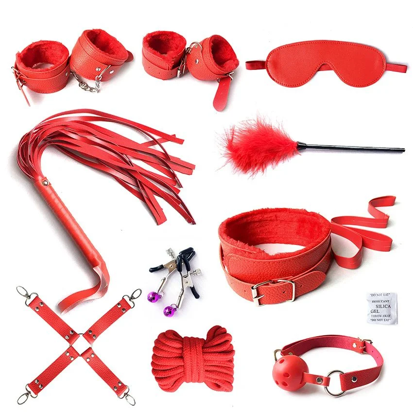 Bondage for Sex10 Pcs SM Leather Bondage Sets Restraint Kits for Women and Couples