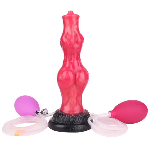 New Inflatable Water Spray Series Dildo with Suction Cups Can Be Attached to the Body of the Dildo Suitable for Female Sex Toys
