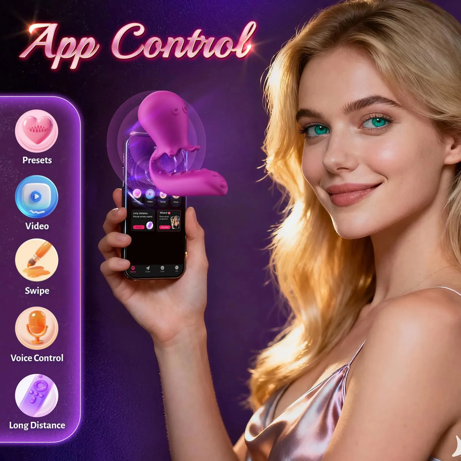 App Control Sexual Swings Rotation Finger Vibrator Air Pulse Burst Clitoral Stimulator Tentacle Octopus Dildo Vibrator for Women