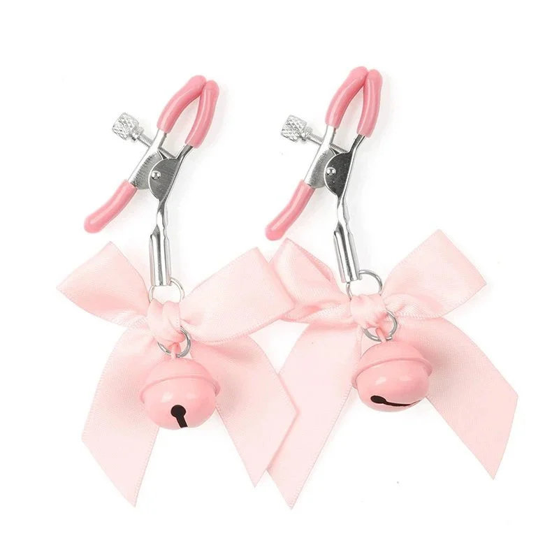 Bow Bell Milk Clip Female Emotional Fun U shaped Mimi Clip Romantic Fun Toy Adult SM Milk Clip Milk Bundle