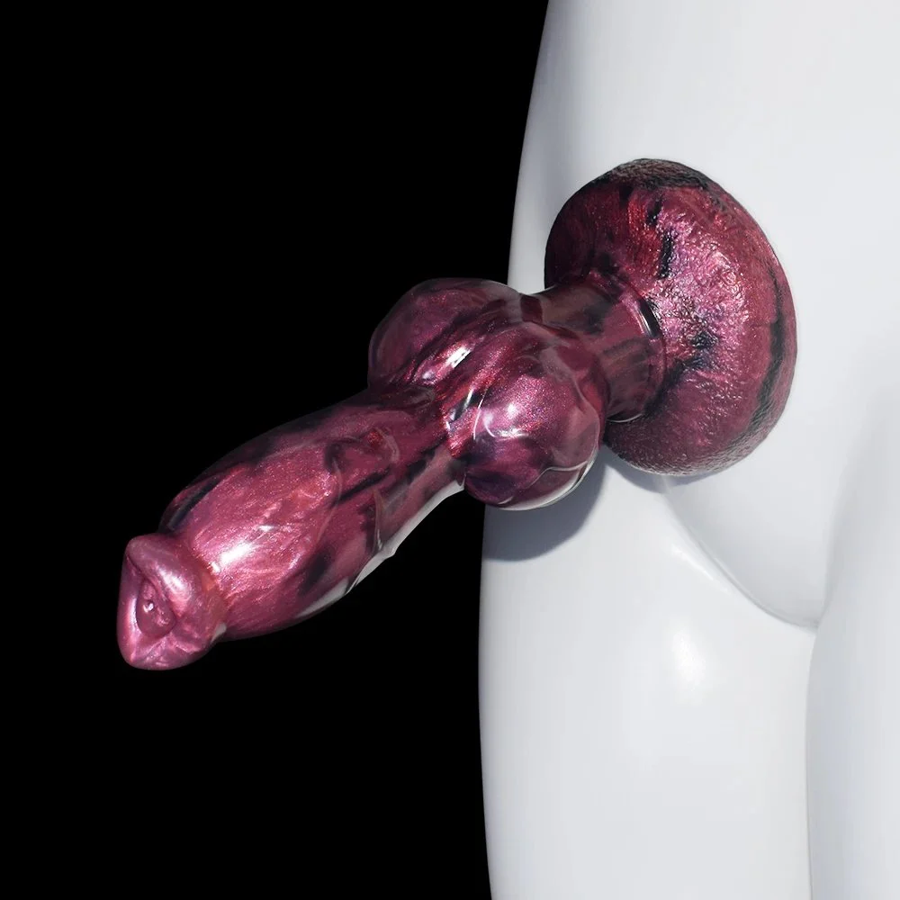 Animal Dildo Big Knot Realistic Cock Clear Veins Penis with Round Base Vagina Anal Plug