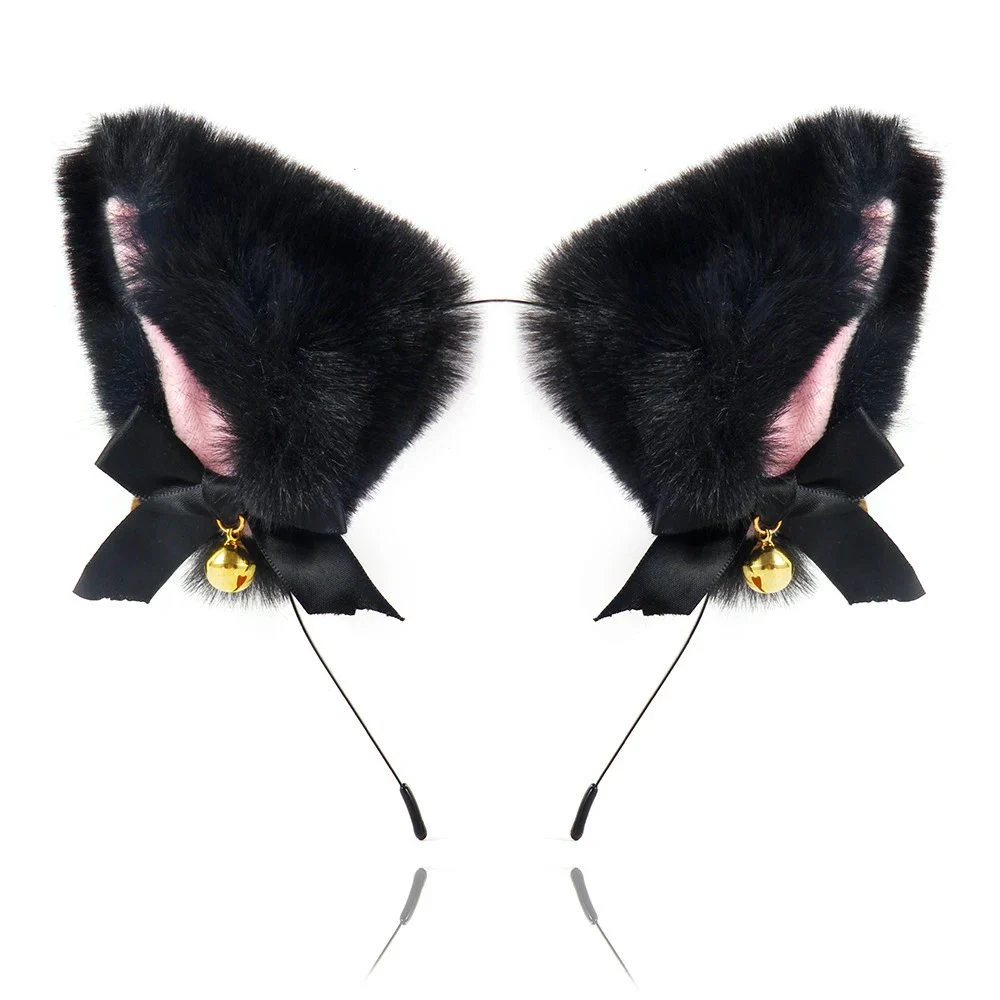 Cat Ears With Bells Headband Cos Cat Girl Hair Accessories Christmas Halloween Headwear Accessories Hair Jewelry