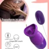 Mini Vibrating Egg Tongue Licking USB Charging G-spot Vibrating Female Masturbation Adult Toy