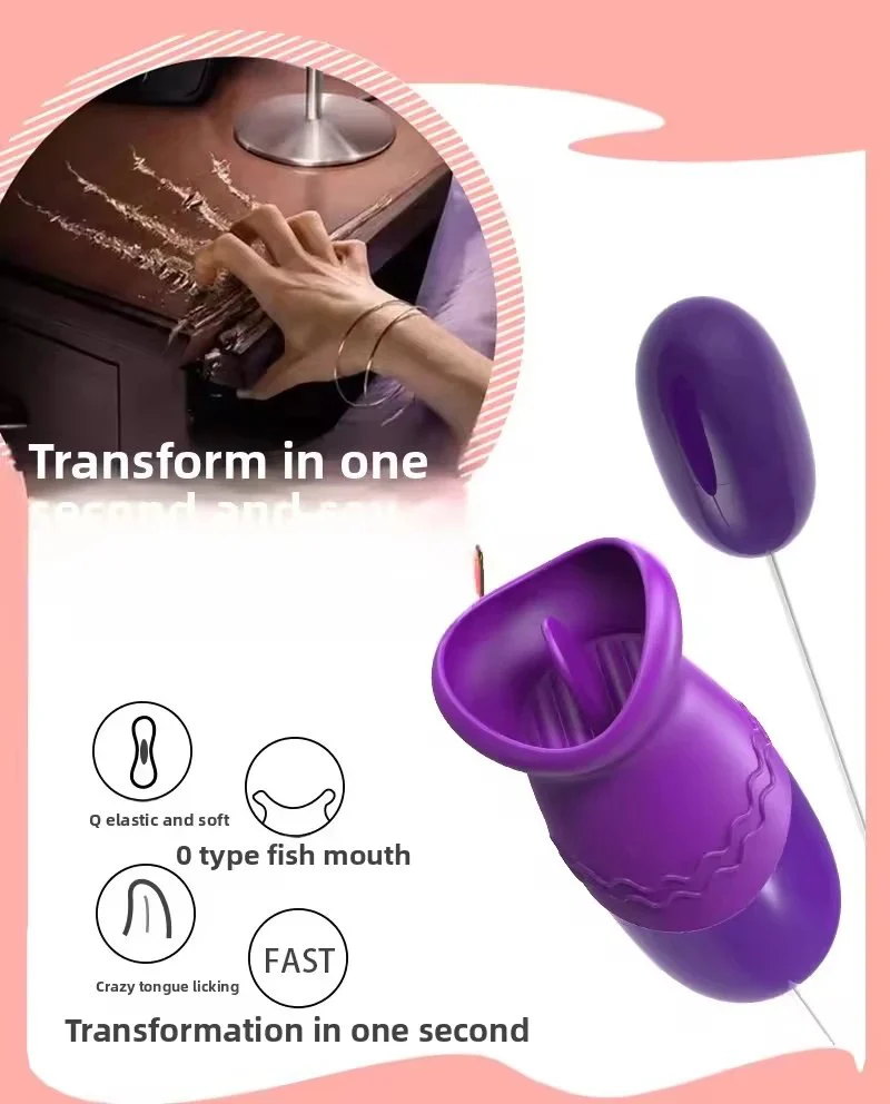 Mini Vibrating Egg Tongue Licking USB Charging G-spot Vibrating Female Masturbation Adult Toy