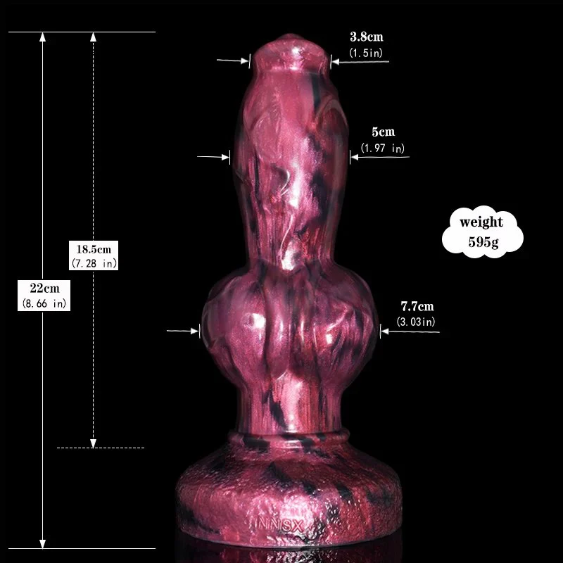 Animal Dildo Big Knot Realistic Cock Clear Veins Penis with Round Base Vagina Anal Plug