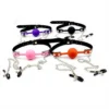 Direct From Manufacturer China's Best Silicone Ball Mouth Gag With Nipple Clamp for Bondage Gear