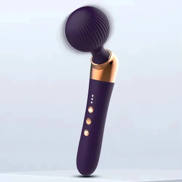 Cordless Wand Massager for Women-Rechargeable 100% Waterproof 10 Vibration Frequencies 5 Speeds Soft Silicone Intimate