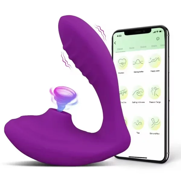 App Controlled Wearable Vibrator Panty Clitoral Sucking G Spot Stimulator Remote Control IPX7 Waterproof USB 10 Frequencies