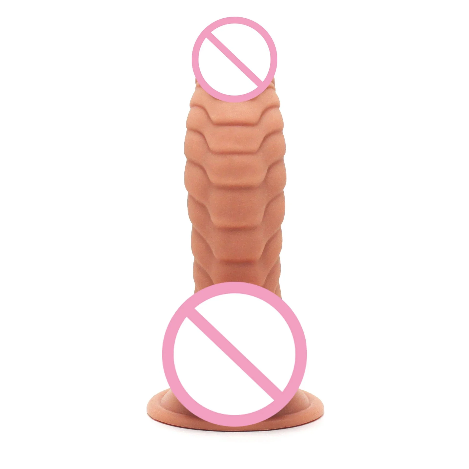 Caterpillar Shaped Penis Imitation Real And Fake Penis Adult Sex Product Female Suction Cup Masturbation Toy