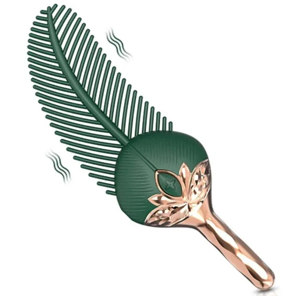 USB 10 Modes Clitoral Stimulator Silicone Vibrating Flicker Feather Shape Flirting Sex Toy Feather Tickler Vibrator