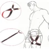 Crimson Thigh Oaths Thigh Cock Restraint for Adult Couples Leather Bondage Experience with Realistic Sensation