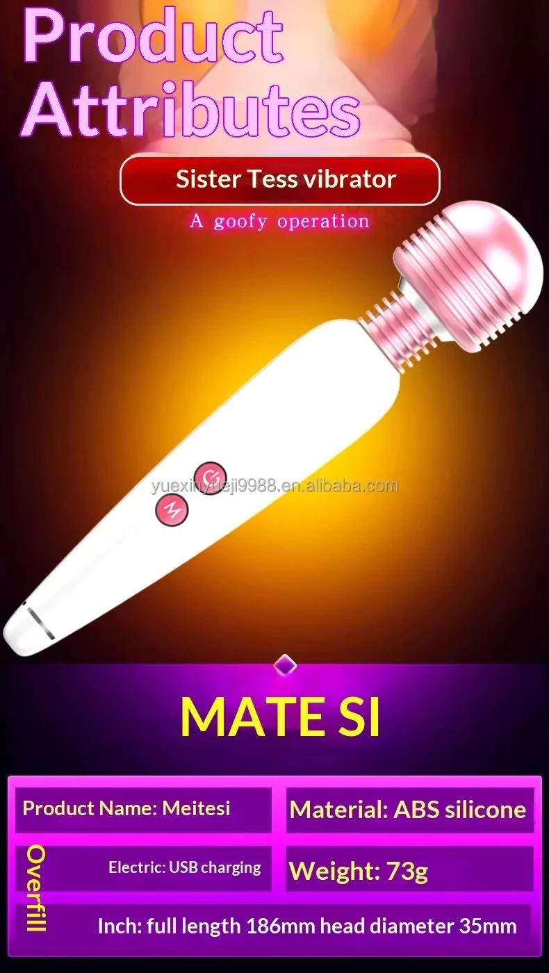 AV Massage Vibrator Women Silent Waterproof USB Rechargeable 12 Frequencies Adult Sex Toys