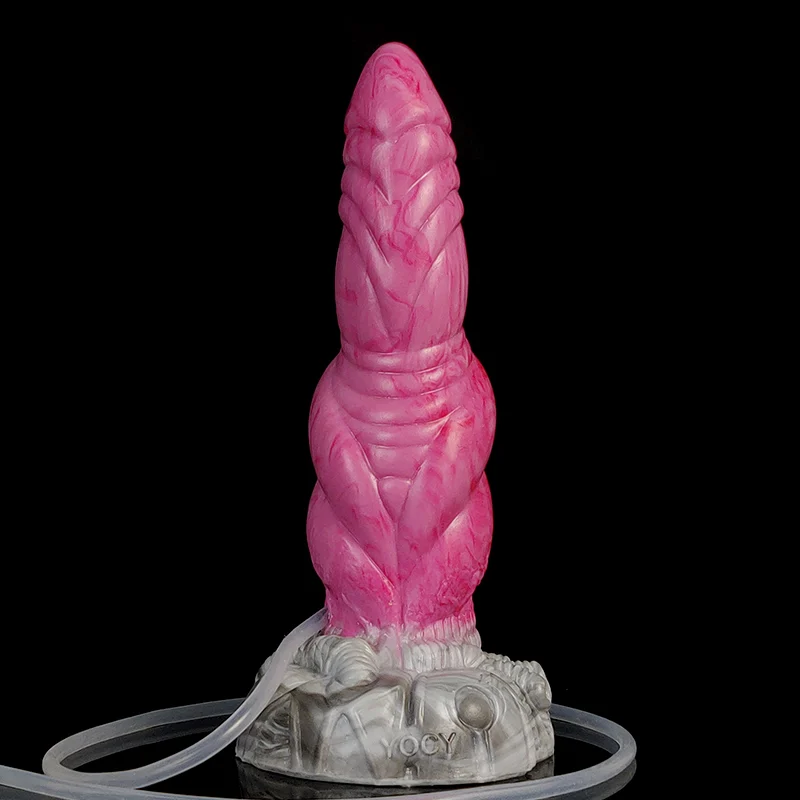 Colorful Animal Knot Dildo Ejaculation Sex Toy Liquid Silicon Squirt Dildo for Women