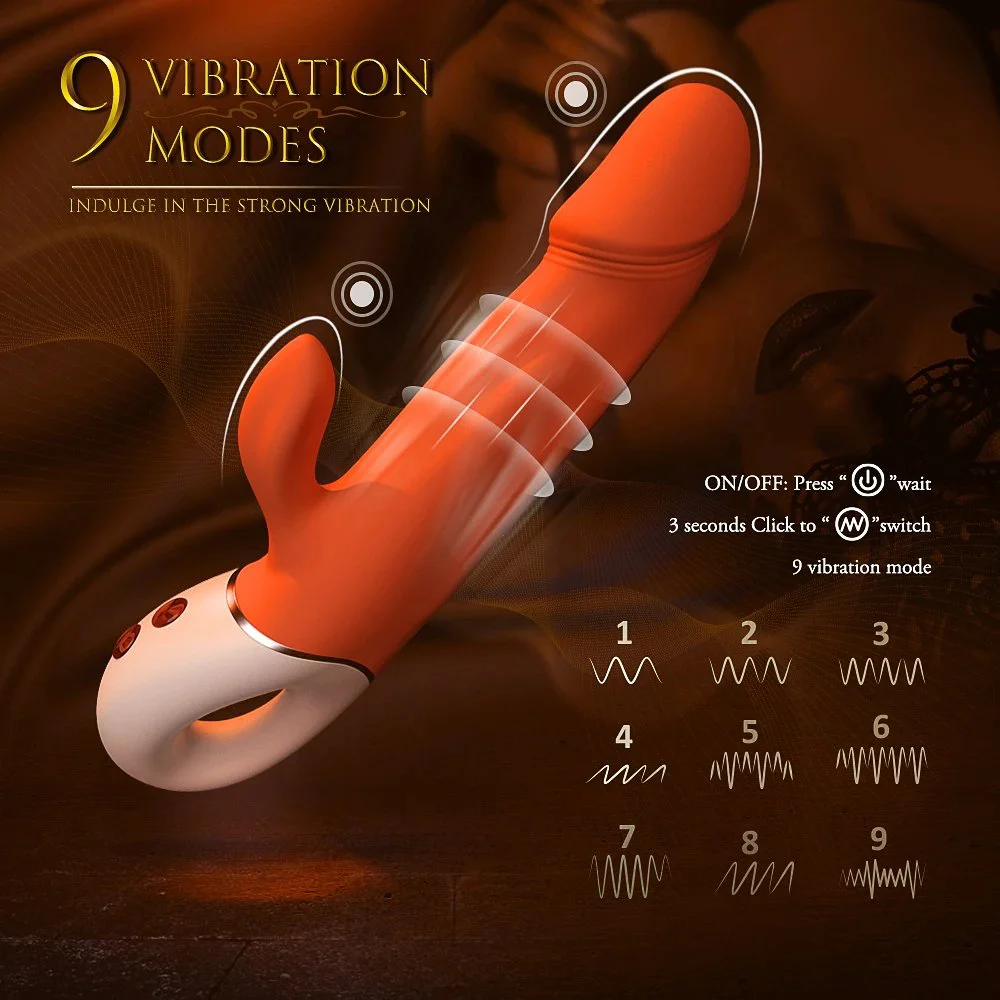 USB Charging IPX7 Waterproof Simulated Glans Female Masturbation G-spot Stimulus Rabbit Vibrator