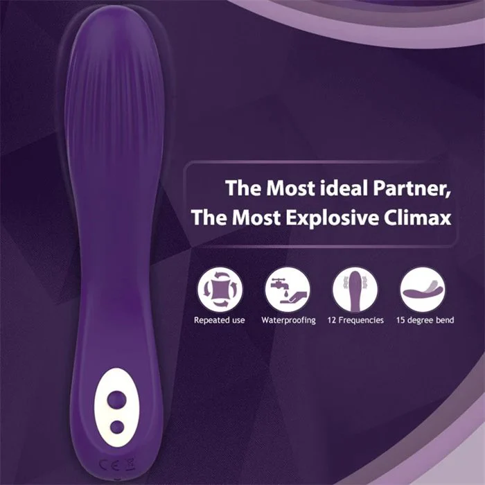 Silicone Waterproof 100% 12 Frequencies Multi-Speed Non-Lubricated Adult Female USB Rechargeable G-Point Rabbit Vibrator