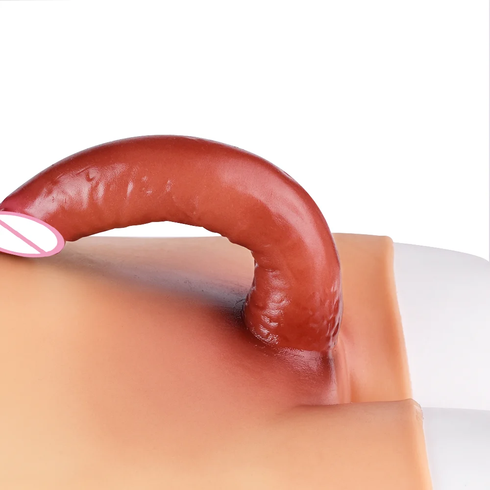 Penis Form Wearable Dildo Penis Silicone Pant With Dildo Realistic Skin Pants Strecthable Female Masturbator Sex Toy for Lesbian
