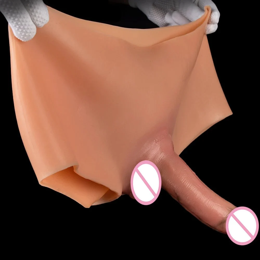 One -piece Realistic Solid Dildo Werable Pants Lesbian Couple Game Orgsm Stimulation Lifelike Penis Pants Sex Toy
