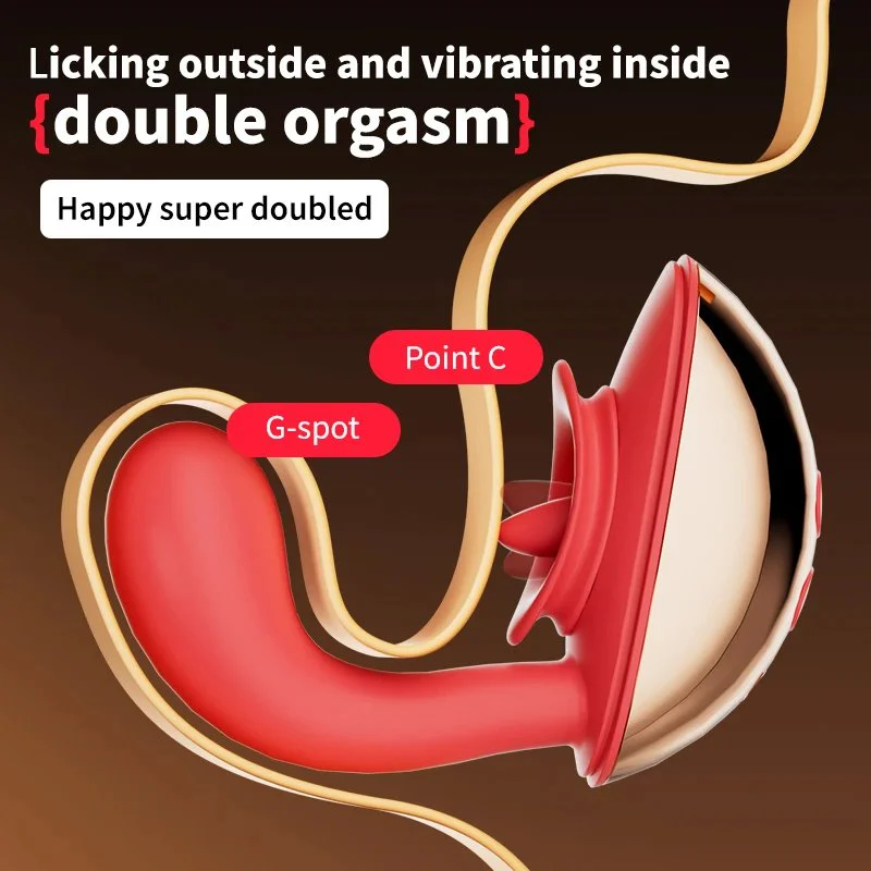 Strong Vibrating Rose Sex Toy for Egg Skipping Multi-Frequency Female Masturbator Adult Flirting Tongue Licking Toy