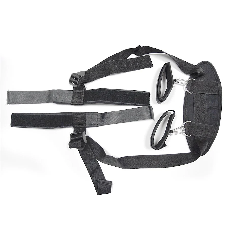 Fetish Flirting Erotic Positioning Bandage Easy Open Leg with Handcuff Anklecuff for Slave Game