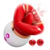 3IN1 Clit Tongue Licking Vibrator Female Sex Toys for Women Mouth Biting Oral Clitoris Stimulator Sucking Nipple Orgasm