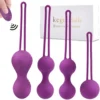 4PCS USB Waterproof Ben Wa Balls Kegel Exercise Remote Controlled Kegel Balls Set for Women