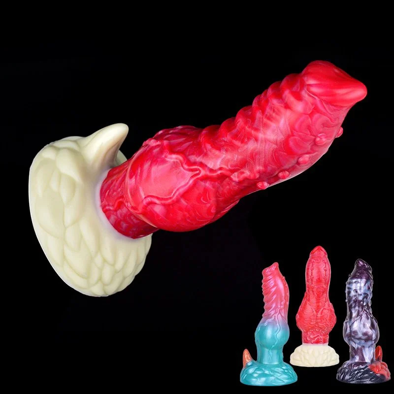 All Knot Dildo alien Cock Dog Dildo Big Animal Silicone Dog Masturbator Sex Toy Fantasy Monster Anal Dildo with Suction Cup